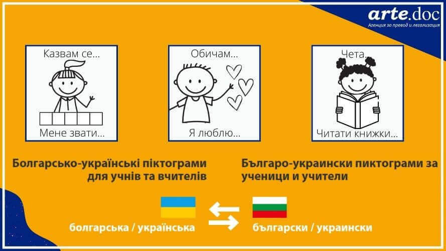 Българо-украински пиктограми - агенция за преводи Арте.Док