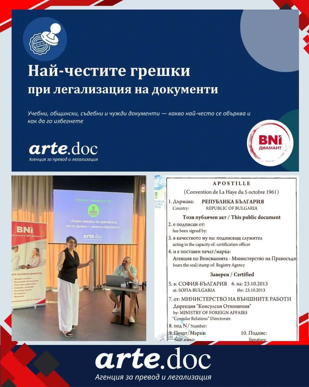 Най честите грешки при легализация на документи представяне пред БНИ
